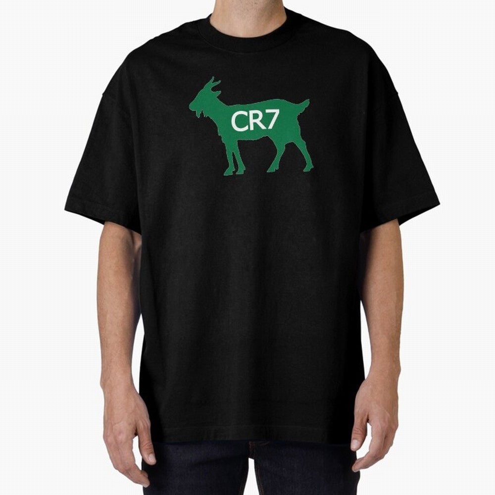 CR7 GOAT Saudi Arabia Oversized T-Shirt Make Your Look Match Match Day Hype around FIFA World Cup 2026 USA Canada Mexico, Haaland, Spain and Netherlands, Supporter Pride, Iconic Celebrations, Legendary Names and Global Match Day Energy; Perfect for