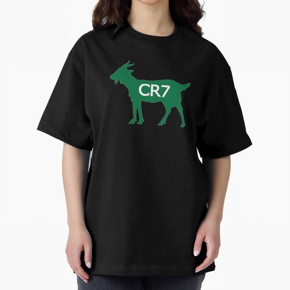 CR7 GOAT Saudi Arabia Oversized T-Shirt Make Your Look Match Match Day Hype around FIFA World Cup 2026 USA Canada Mexico, Haaland, Spain and Netherlands, Supporter Pride, Iconic Celebrations, Legendary Names and Global Match Day Energy; Perfect for