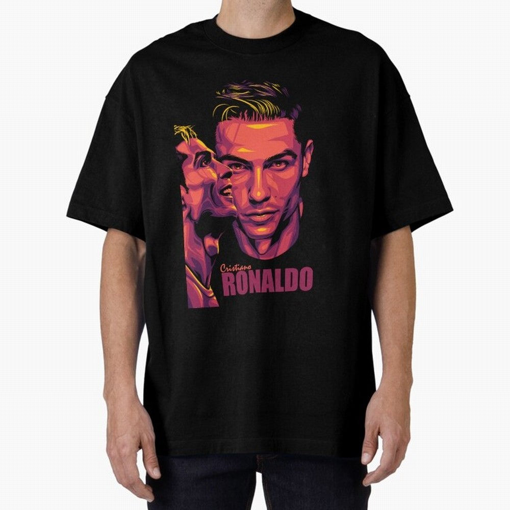 Cristiano Ronaldo Glow in the Dark Oversized T-Shirt Create FIFA World Cup 2026 for Fans of Neymar and England, Bringing Game Day Rituals, Football Legends, Country Pride and the Road to the Final; Perfect for People Who Love Argentina, Brazil,