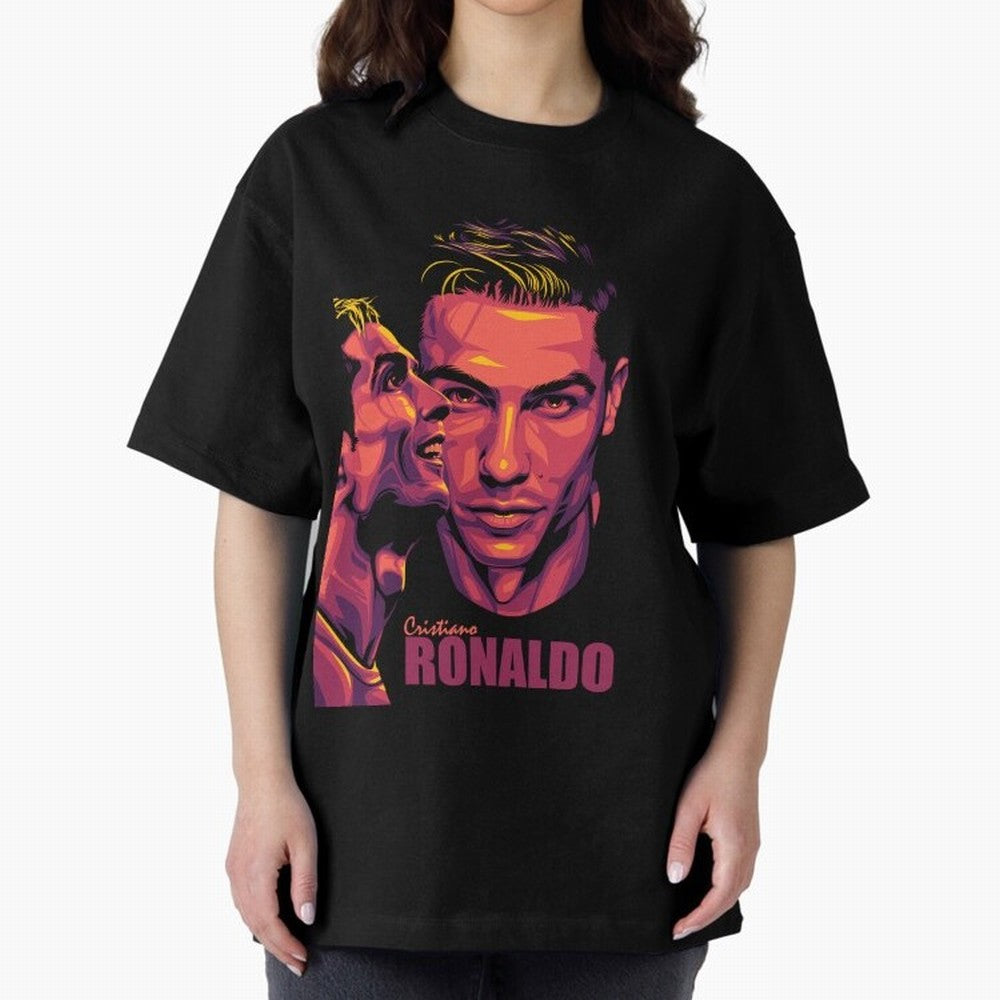 Cristiano Ronaldo Glow in the Dark Oversized T-Shirt Create FIFA World Cup 2026 for Fans of Neymar and England, Bringing Game Day Rituals, Football Legends, Country Pride and the Road to the Final; Perfect for People Who Love Argentina, Brazil,