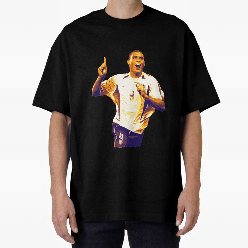Ronaldo Naz¨¢rio brazil team Oversized T-Shirt Bring a Vintage Feel to FIFA World Cup 2026 USA Canada Mexico with Mbappe and Neymar, Germany Energy, Classic Soccer Heritage, Championship Pressure, Fan Loyalty and International Pride; Perfect for