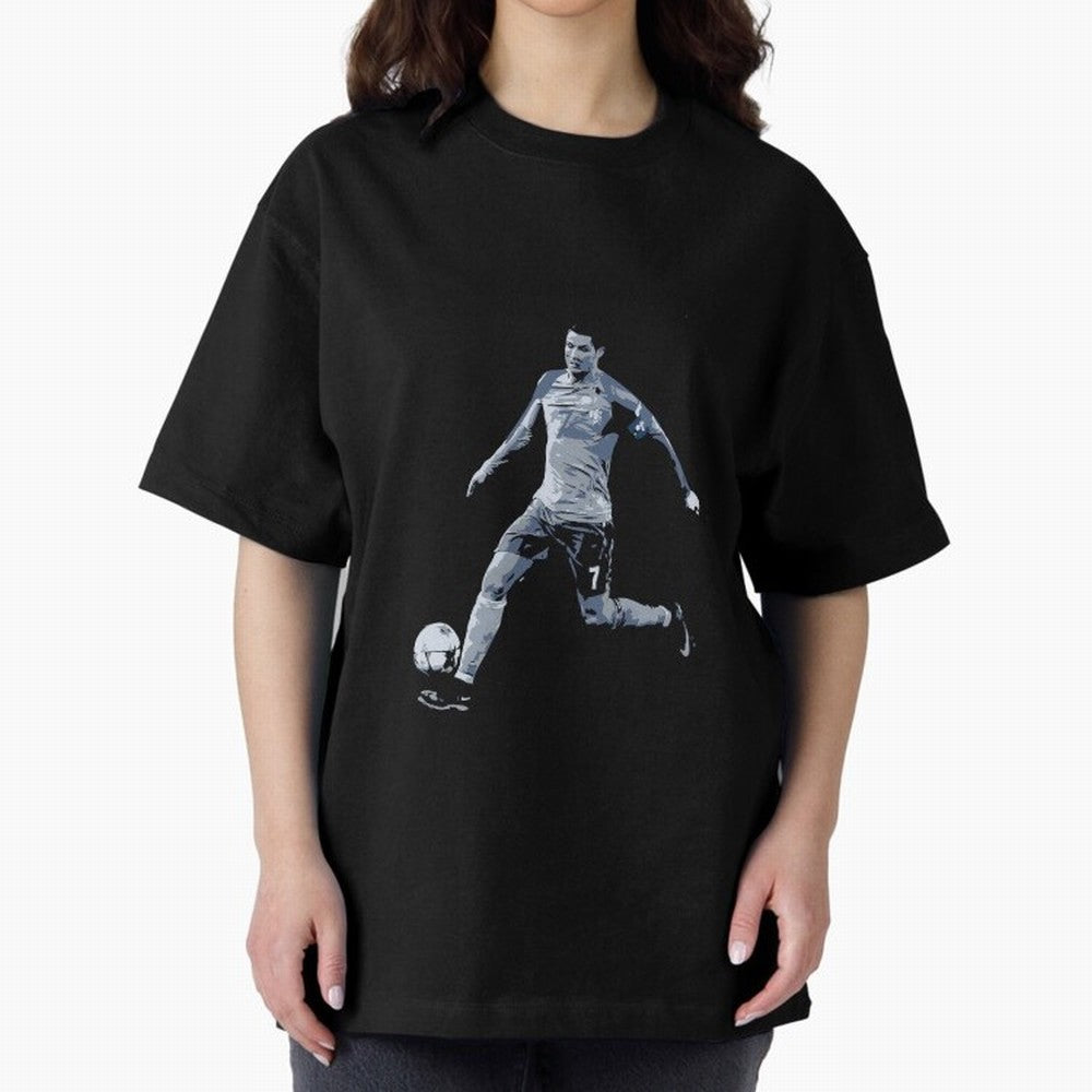 Soccer Football Art, Cristiano Ronaldo Oversized T-Shirt Mark FIFA World Cup 2026 Group Stage Spirit, Built around England and Germany, Messi, Champion Mindset, Group Stage Buzz, Knockout Tension and Passionate Fan Culture; Perfect for Fans,