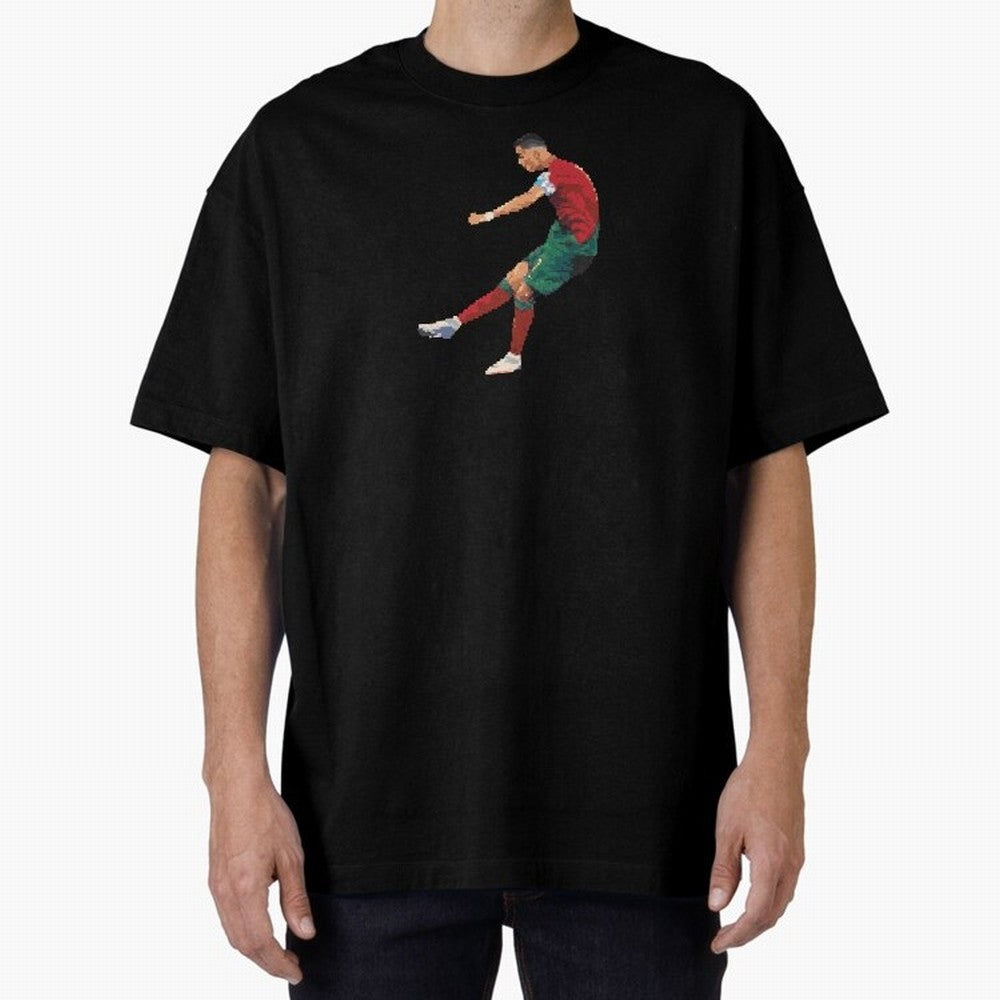 Cristiano Ronaldo Oversized T-Shirt Bring a Vintage Feel to Global Football Passion for FIFA World Cup 2026 Group Stage, Centered on Mbappe and Neymar, Spain, Football Festival Excitement, Trophy Ambitions, Country Rivalries and Star Player Buzz;