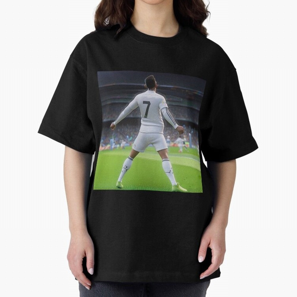 Ronaldo caricature Oversized T-Shirt Celebrate the Next Chapter of FIFA World Cup 2026 Group Stage Celebrating Neymar, Portugal Energy, Supporter Pride, Iconic Celebrations, Legendary Names and Global Match Day Energy; Great for Watch Parties,