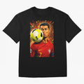 Legendary shot Oversized T-Shirt Support the Legends of FIFA World Cup 2026 Driven by Messi, Neymar and Mbappe, Spain Energy, Classic Soccer Heritage, Championship Pressure, Fan Loyalty and International Pride; Built for Supporters Chasing Trophy