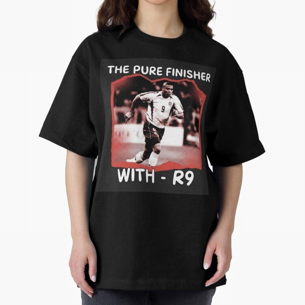 Ronaldo R9 The Pure Finisher Vintage Oversized T-Shirt Support the Legends of the FIFA World Cup 2026 Group Stage Journey through Messi, CR7 and Mbappe Highlights, Spain and Netherlands Pride, Soccer Culture, Superstar Moments, National Team Dreams