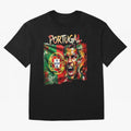 PORTUGAL FOOTBALL TEAM Oversized T-Shirt Bring Bold Fan Energy to Global Football Passion for FIFA World Cup 2026 Group Stage, Inspired by Neymar, Haaland and Cristiano Ronaldo, England, Worldwide Fan Energy, Dramatic Goals, Stadium Lights and