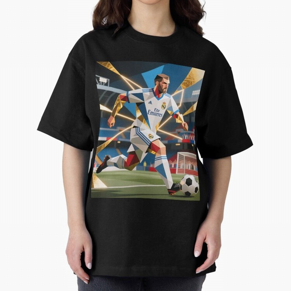 Madridistas Oversized T-Shirt Elevate the FIFA World Cup 2026 Journey through CR7 and Messi Highlights, Argentina and Brazil Pride, Sports Nostalgia, International Competition, Famous Players and Unforgettable Victories; Perfect for Supporters Who
