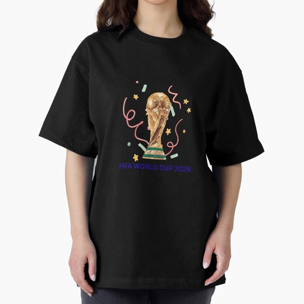 FIFA World Cup 2026 Oversized T-Shirt Create FIFA World Cup 2026 USA Canada Mexico Built around Haaland, England, France and Netherlands Energy, Football History, Final Match Energy, Crowd Noise and Once in a Lifetime Moments; Perfect for People