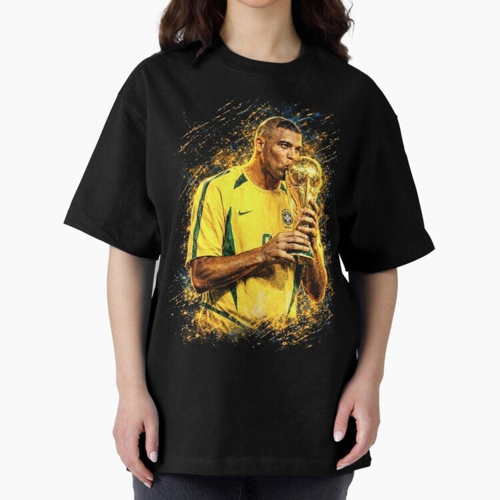 R9 Ronaldo Football Legend Oversized T-Shirt Follow FIFA World Cup 2026 Featuring Neymar, Germany Energy, Championship Spirit, Famous Goals, Roaring Crowds and International Football Unity; Made for Collectors Who Enjoy Iconic Players, Country
