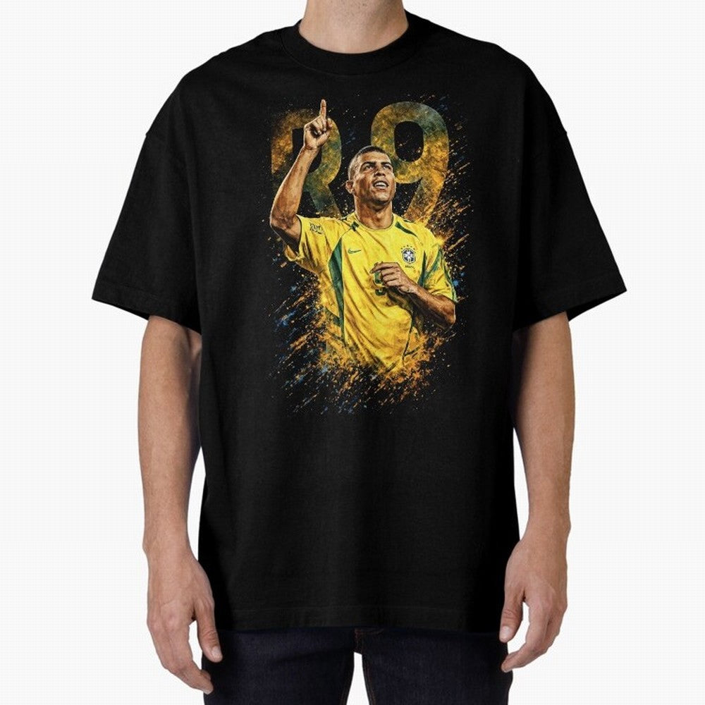 R9 Ronaldo Football Legend Oversized T-Shirt Celebrate Fan Culture around Global Football Passion for FIFA World Cup 2026 USA Canada Mexico, Driven by Mbappe and Neymar, France, Supporter Pride, Iconic Celebrations, Legendary Names and Global Match