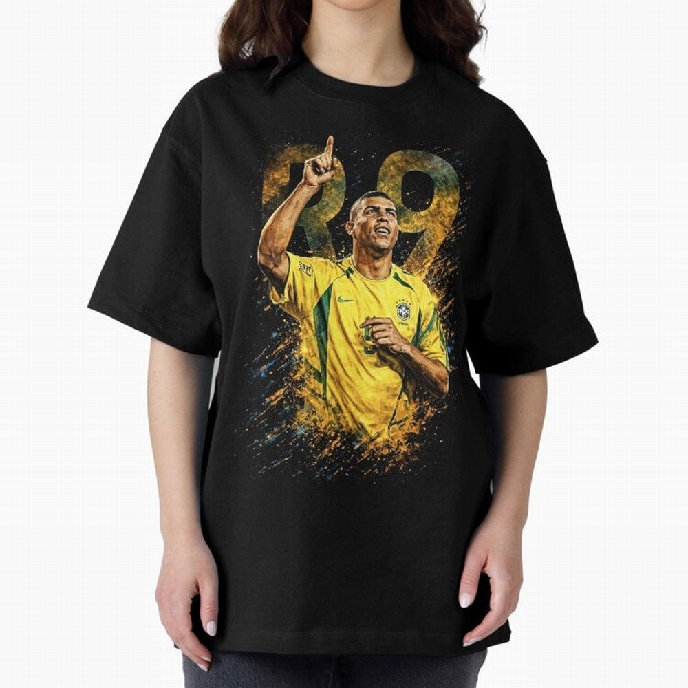 R9 Ronaldo Football Legend Oversized T-Shirt Celebrate Fan Culture around Global Football Passion for FIFA World Cup 2026 USA Canada Mexico, Driven by Mbappe and Neymar, France, Supporter Pride, Iconic Celebrations, Legendary Names and Global Match