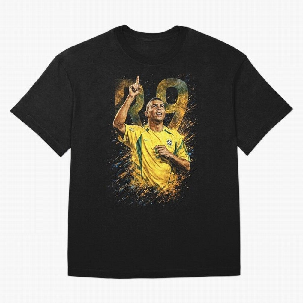 R9 Ronaldo Football Legend Oversized T-Shirt Celebrate Fan Culture around Global Football Passion for FIFA World Cup 2026 USA Canada Mexico, Driven by Mbappe and Neymar, France, Supporter Pride, Iconic Celebrations, Legendary Names and Global Match