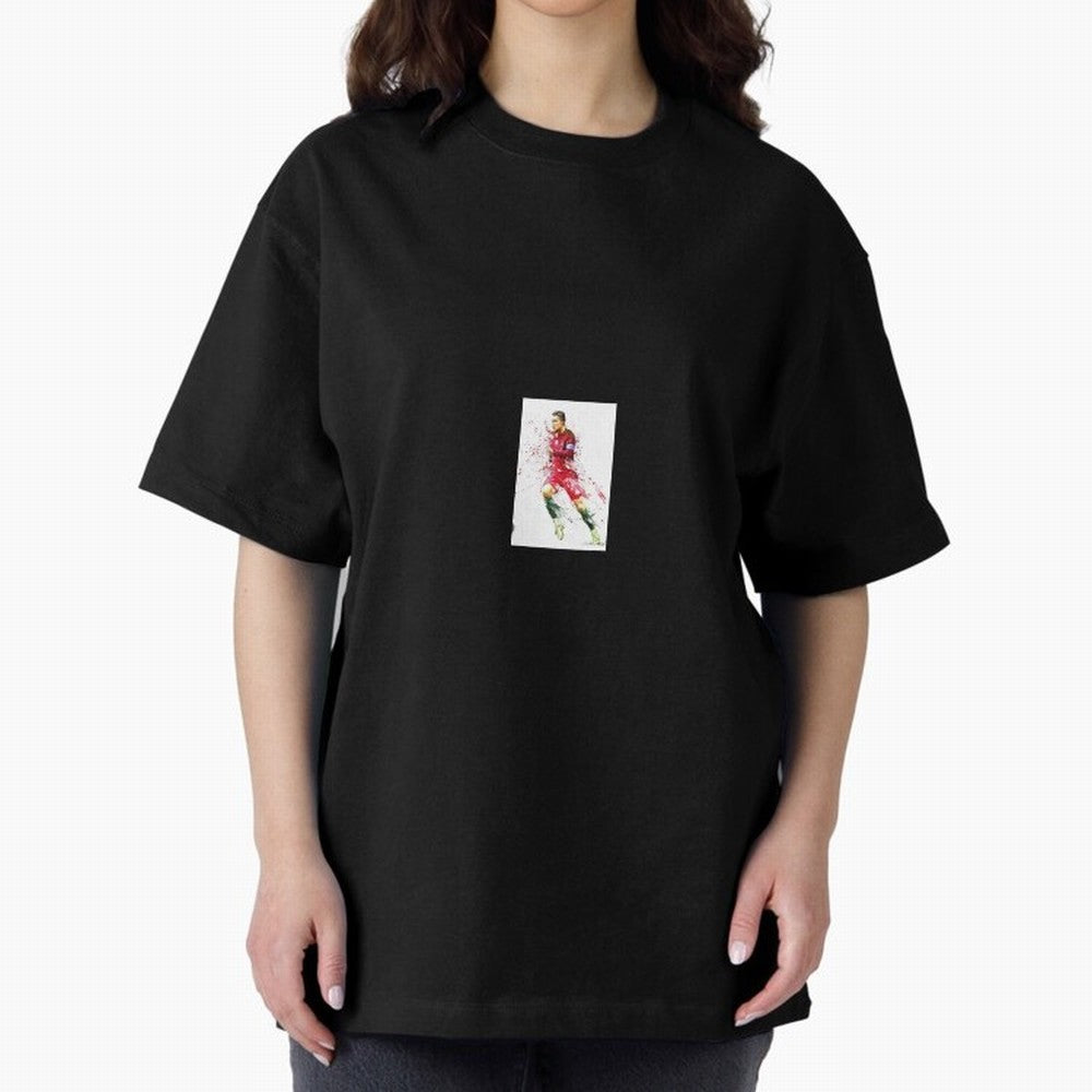 Ronaldo sticker Oversized T-Shirt Show Up for the Glory of the FIFA World Cup 2026 Group Stage Journey through Haaland and Mbappe Highlights, Argentina, France and Brazil Pride, Supporter Pride, Iconic Celebrations, Legendary Names and Global Match