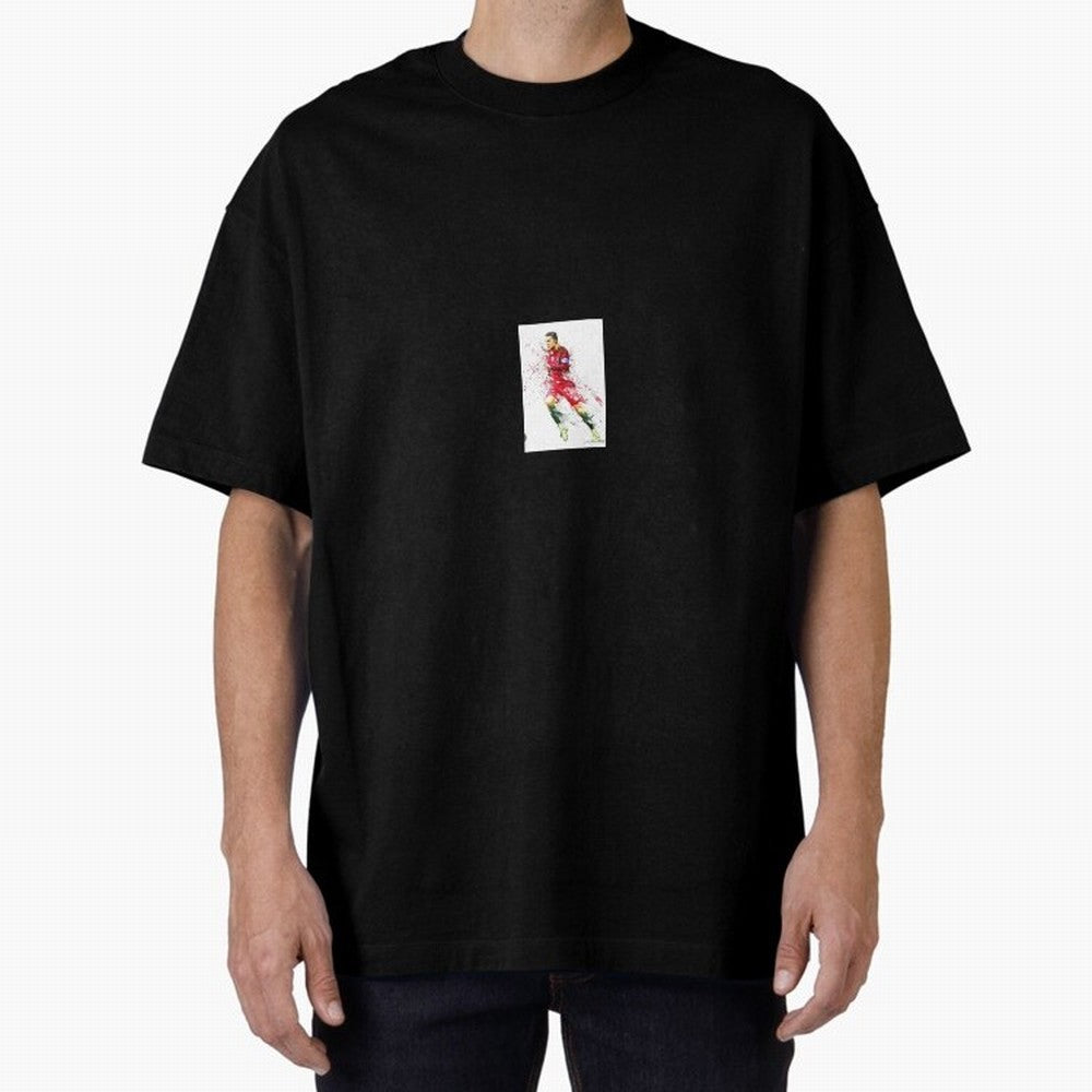 Ronaldo sticker Oversized T-Shirt Show Up for the Glory of the FIFA World Cup 2026 Group Stage Journey through Haaland and Mbappe Highlights, Argentina, France and Brazil Pride, Supporter Pride, Iconic Celebrations, Legendary Names and Global Match