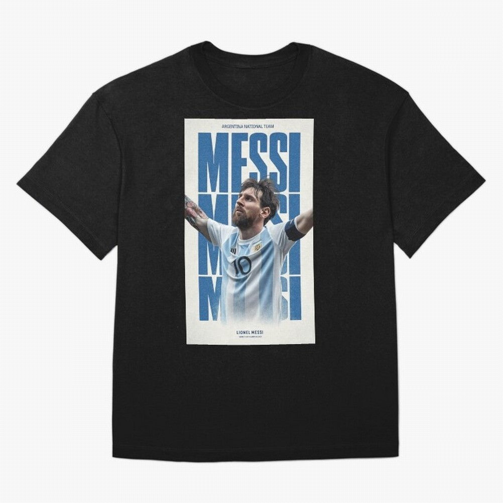 Messi Champion Graphic Oversized T-Shirt Celebrate the Next Chapter of FIFA World Cup 2026 Group Stage Connected to Messi, France and Portugal Energy, Stadium Memories, Football Loyalty, International Chants and Championship Tradition; Perfect for