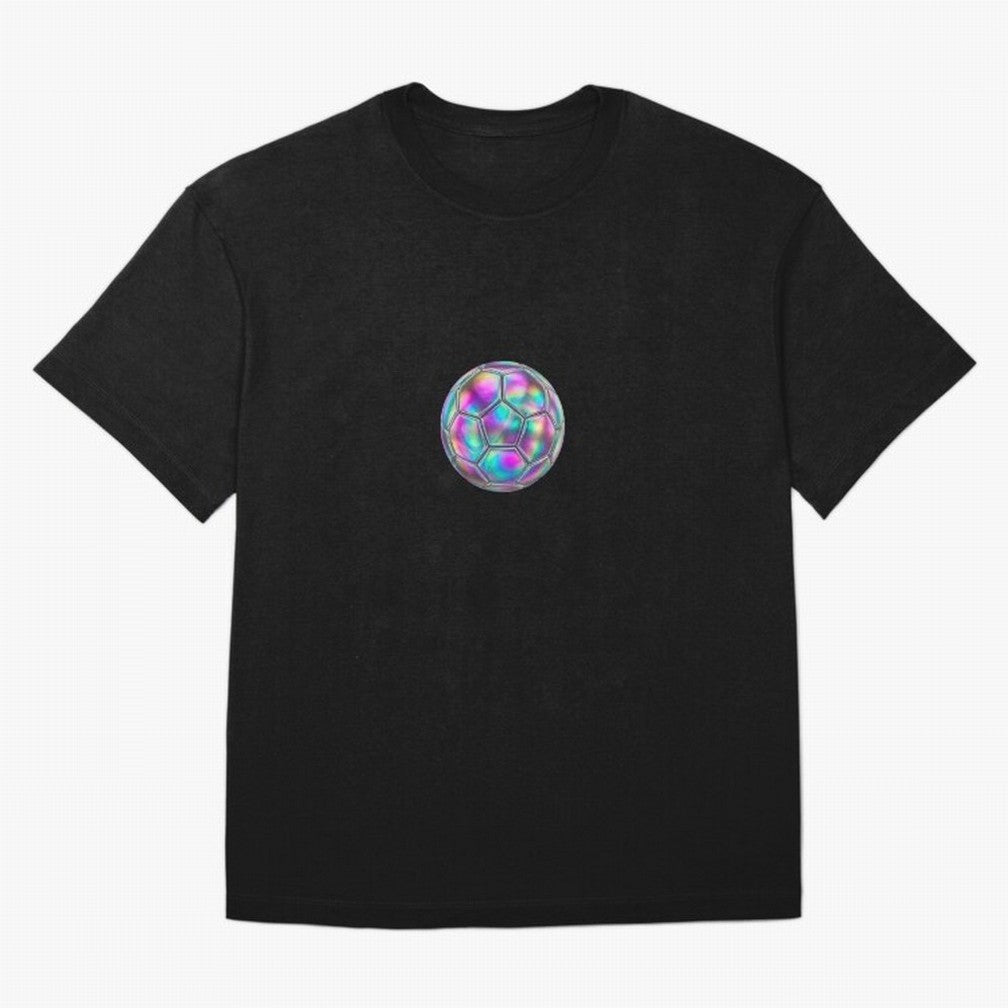 Soccer ball holographic sticker Oversized T-Shirt Celebrate Supporters United by Global Football Passion for FIFA World Cup 2026, Connected to Messi, CR7 and Mbappe, Portugal, Spain and Germany, Fan Favorite Moments, National Team Passion, Big