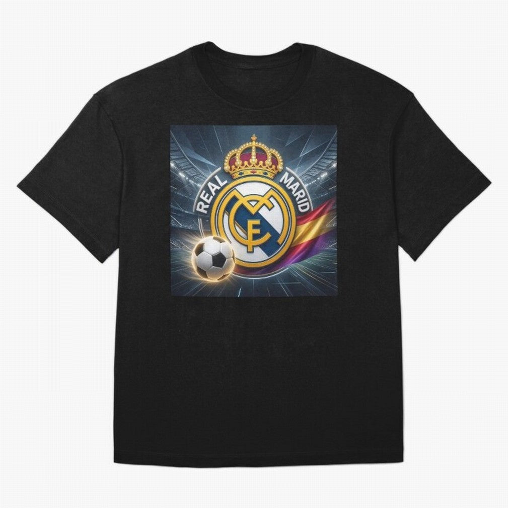Real Madrid's ball Oversized T-Shirt Follow Every Goal of FIFA World Cup 2026 USA Canada Mexico for Fans of Neymar and England, Bringing Football Passion, Legendary Performances, Festival Vibes and Supporter Community; Created for Match Day
