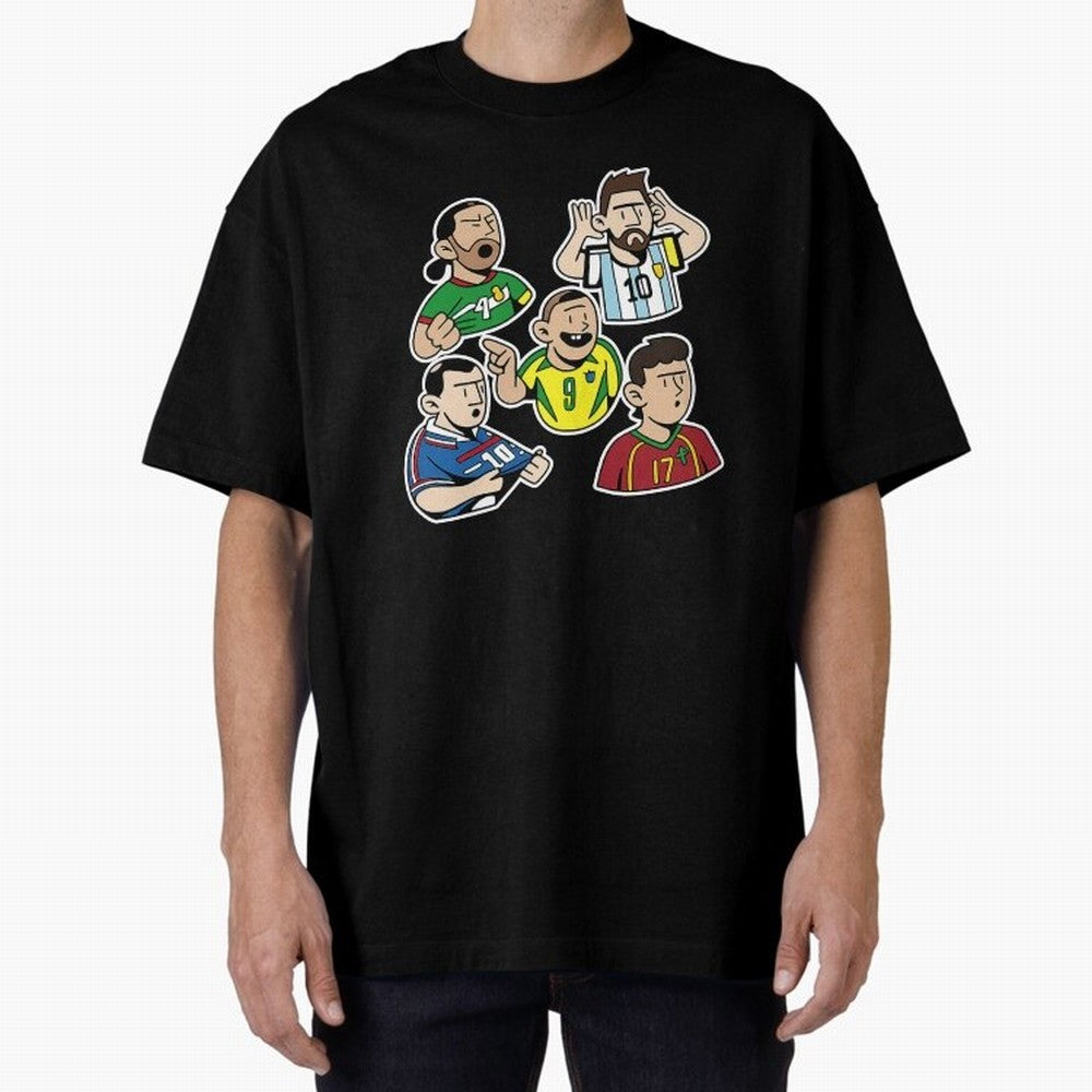 Soccer players Oversized T-Shirt Wear the Spirit of Global Football Passion for FIFA World Cup 2026 Group Stage, Inspired by Haaland, Spain, Supporter Pride, Iconic Celebrations, Legendary Names and Global Match Day Energy; Ideal for Football Dads,