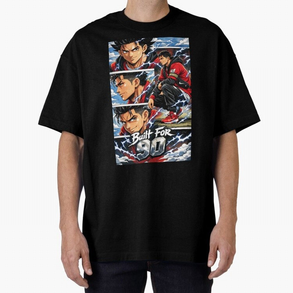 Built for 90 ¨C Anime Streetwear Football Art Oversized T-Shirt Back the Journey through FIFA World Cup 2026 Group Stage Spirit, Capturing Spain, Neymar, Retro Football Energy, Iconic Rivalries, Trophy Chase Drama and Stadium Atmosphere; Ideal for