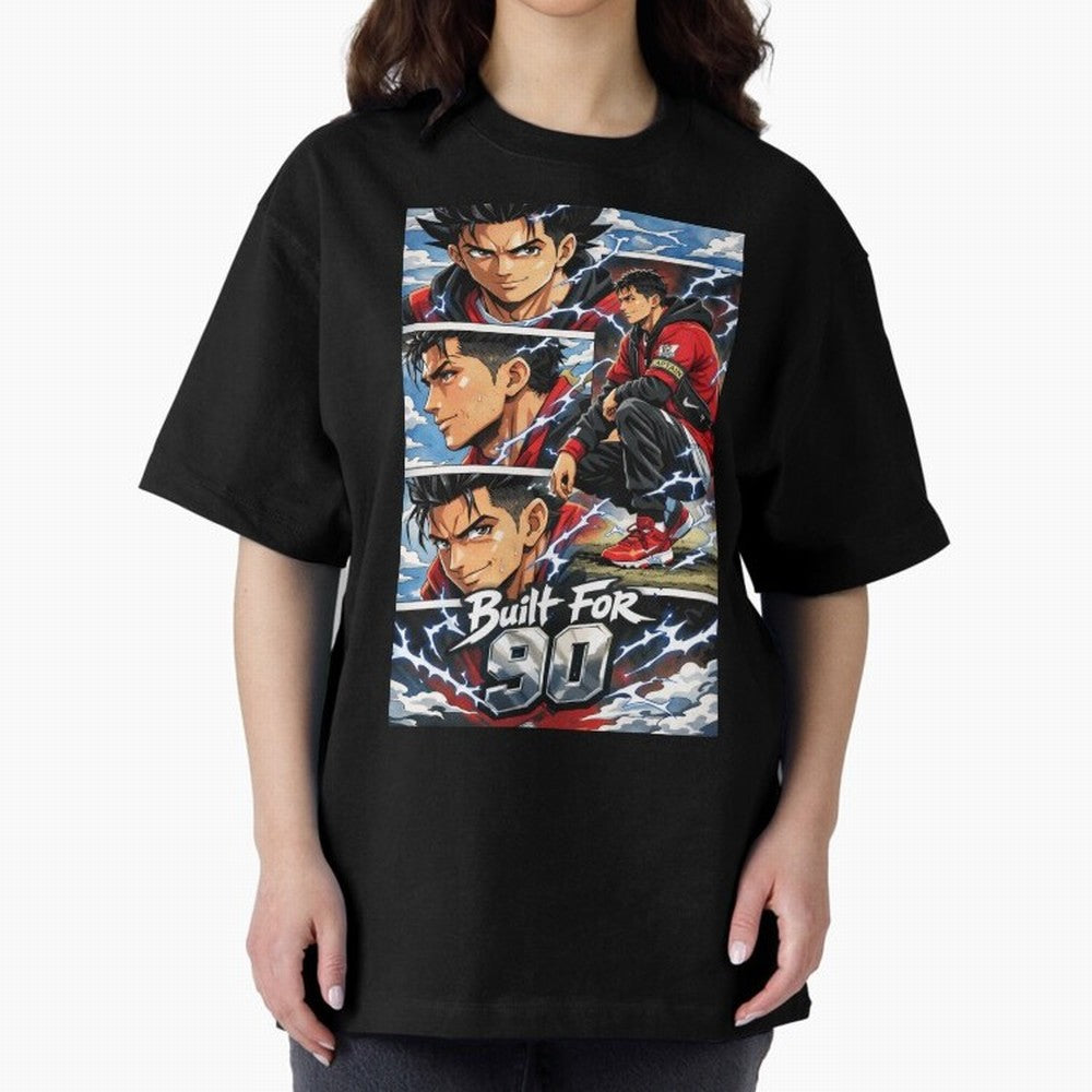 Built for 90 ¨C Anime Streetwear Football Art Oversized T-Shirt Back the Journey through FIFA World Cup 2026 Group Stage Spirit, Capturing Spain, Neymar, Retro Football Energy, Iconic Rivalries, Trophy Chase Drama and Stadium Atmosphere; Ideal for