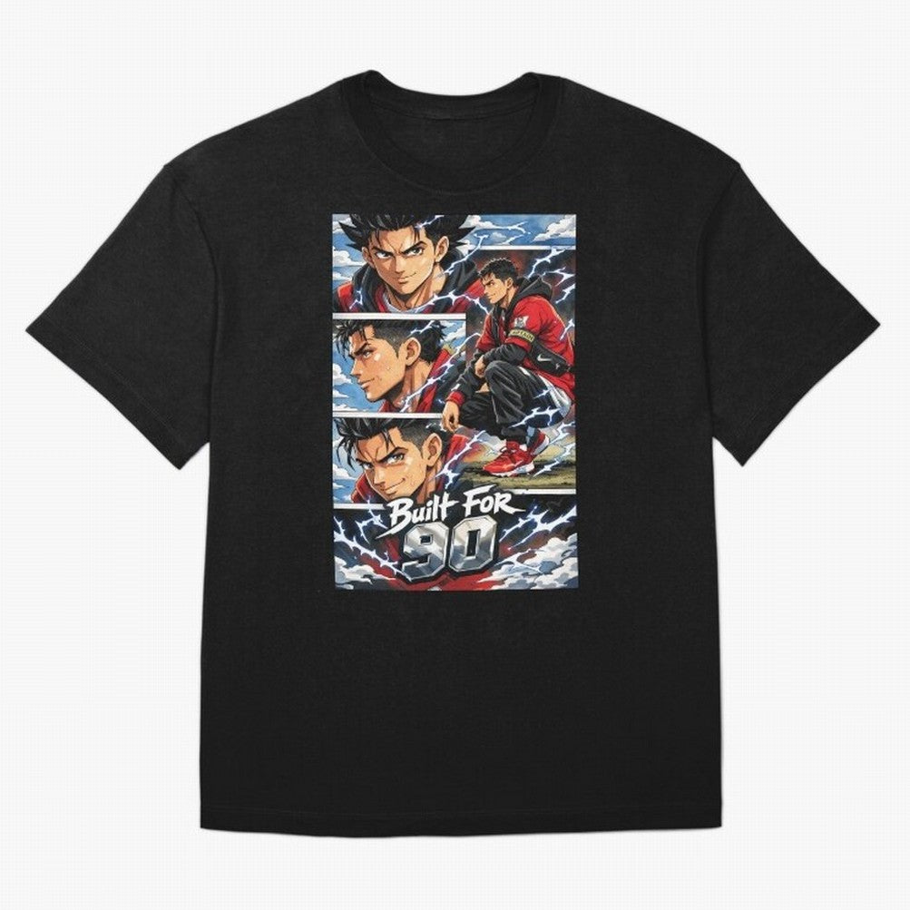 Built for 90 ¨C Anime Streetwear Football Art Oversized T-Shirt Back the Journey through FIFA World Cup 2026 Group Stage Spirit, Capturing Spain, Neymar, Retro Football Energy, Iconic Rivalries, Trophy Chase Drama and Stadium Atmosphere; Ideal for