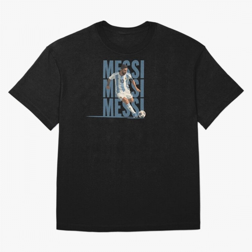 Messi in action Minimalist Graphic Oversized T-Shirt Carry National Pride through FIFA World Cup 2026 USA Canada Mexico Inspired by Haaland, Argentina, France and Brazil Energy, Retro Football Energy, Iconic Rivalries, Trophy Chase Drama and