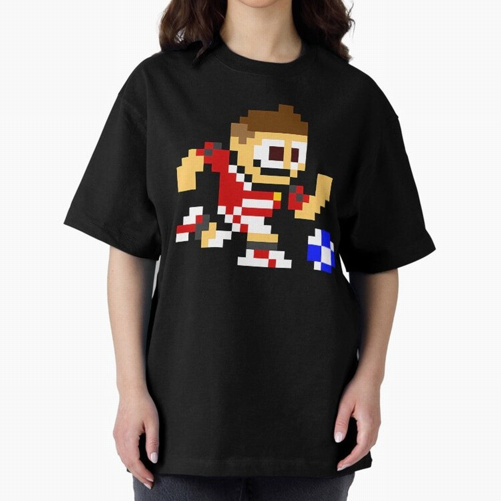 Ronaldo Manchester United (8-bit Football / Soccer Player) Oversized T-Shirt Celebrate the Road through Match Day Hype around FIFA World Cup 2026, CR7, Spain and Netherlands, Stadium Chants, National Pride, Trophy Dreams and Unforgettable Football