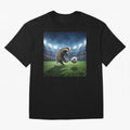 Dynamic Badger Plays Soccer Like Ronaldo Oversized T-Shirt Spotlight FIFA World Cup 2026 USA Canada Mexico Spirit, Capturing France, Neymar, Championship Spirit, Famous Goals, Roaring Crowds and International Football Unity; Built for Supporters