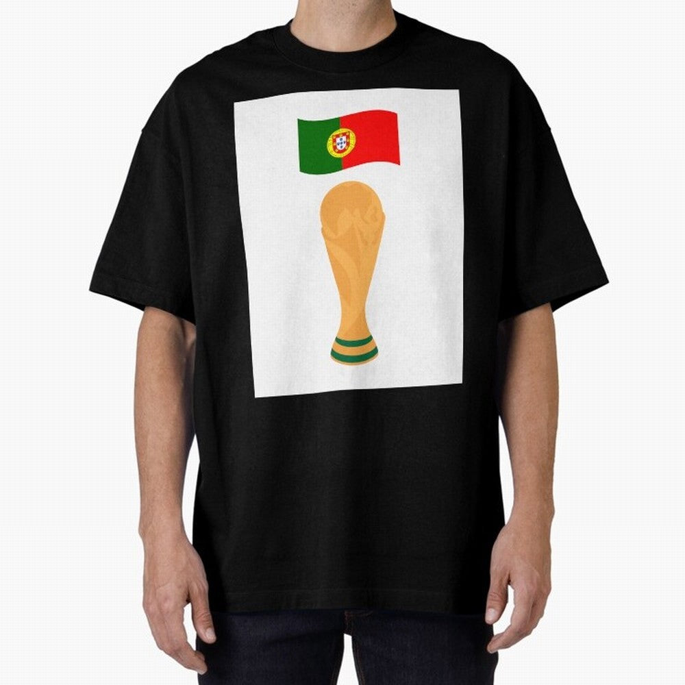 Portugal Football Fan T-Shirt Oversized T-Shirt Make Every Kick Count in the FIFA World Cup 2026 USA Canada Mexico Journey through Haaland and Mbappe Highlights, Portugal, Spain and Germany Pride, Classic Soccer Heritage, Championship Pressure, Fan
