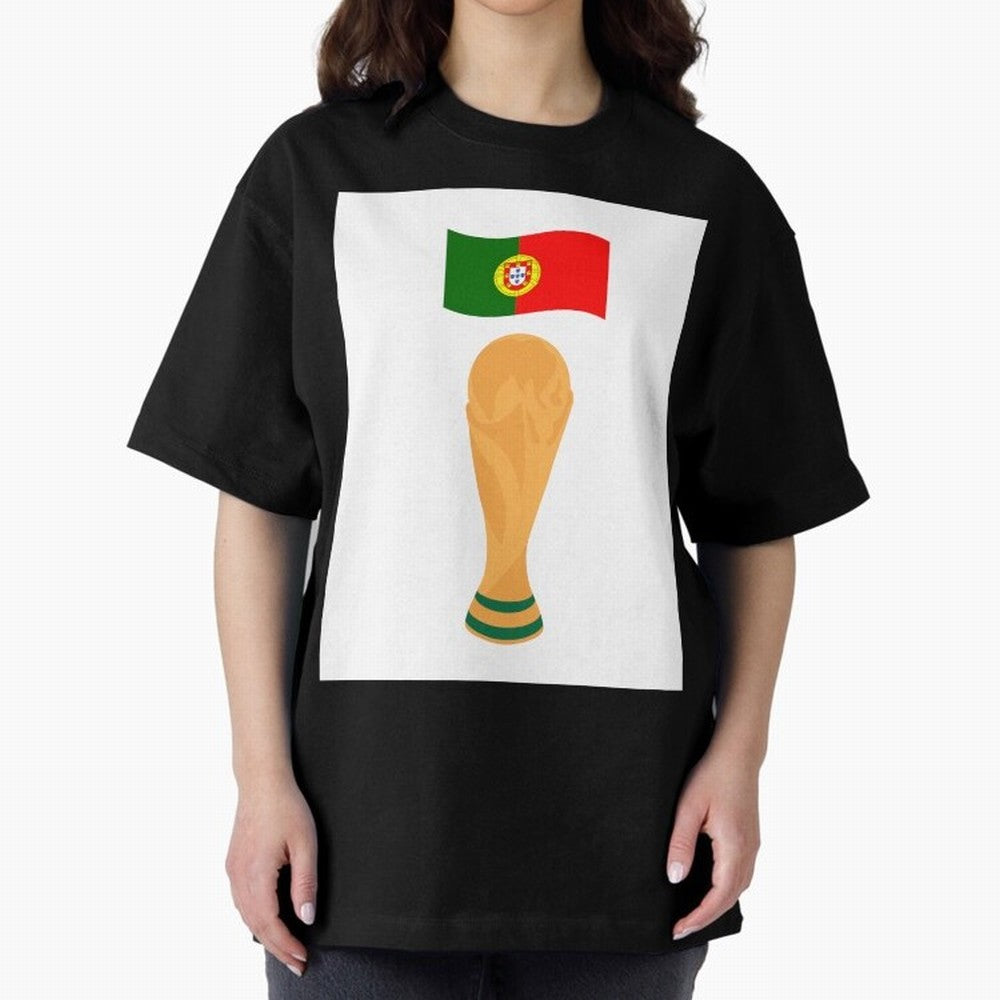 Portugal Football Fan T-Shirt Oversized T-Shirt Make Every Kick Count in the FIFA World Cup 2026 USA Canada Mexico Journey through Haaland and Mbappe Highlights, Portugal, Spain and Germany Pride, Classic Soccer Heritage, Championship Pressure, Fan