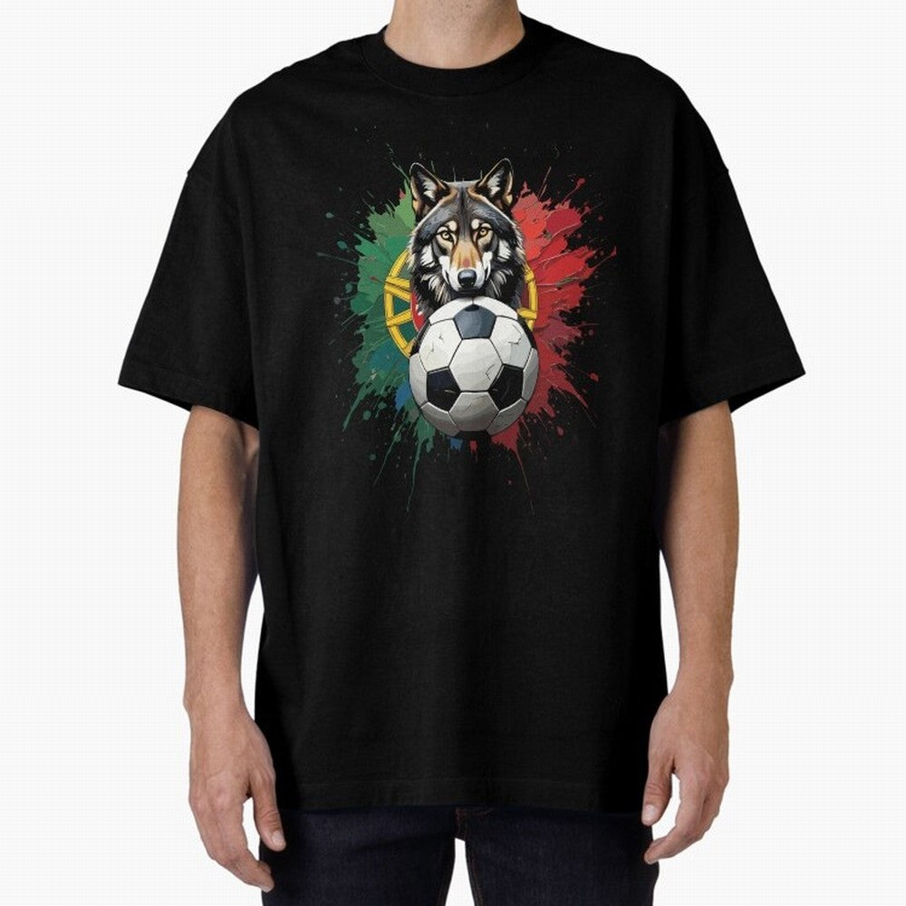 Portugal 2026 Soccer dog - World Cup Football Oversized T-Shirt Represent Fans Who Live for Match Day Hype around FIFA World Cup 2026 USA Canada Mexico, Neymar, Haaland and Cristiano Ronaldo, Netherlands, Classic Soccer Heritage, Championship