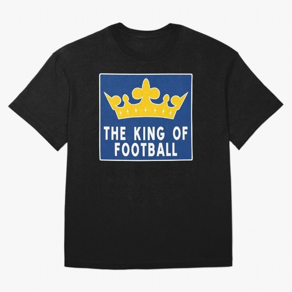 The King of Football Oversized T-Shirt Fuel the Hype around FIFA World Cup 2026 Group Stage for Fans of Cristiano Ronaldo and Brazil, Bringing Global Supporter Spirit, Legendary Goals, National Colors and Tournament Celebration; Perfect for People