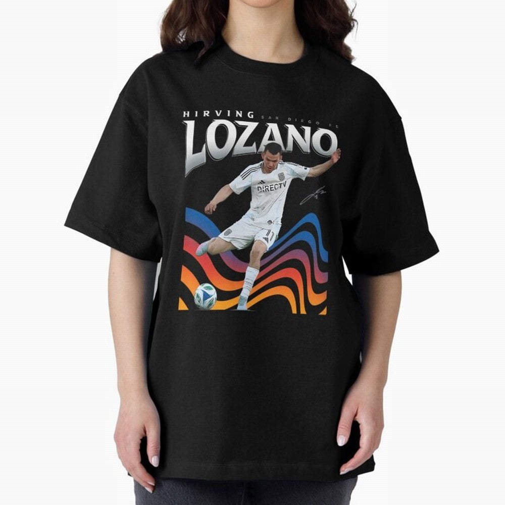 Hirving Lozano San Diego Fc Oversized T-Shirt Back the Journey through FIFA World Cup 2026 Group Stage Spirit, Centered on Germany, Messi and Cristiano Ronaldo, Game Day Rituals, Football Legends, Country Pride and the Road to the Final; Great for