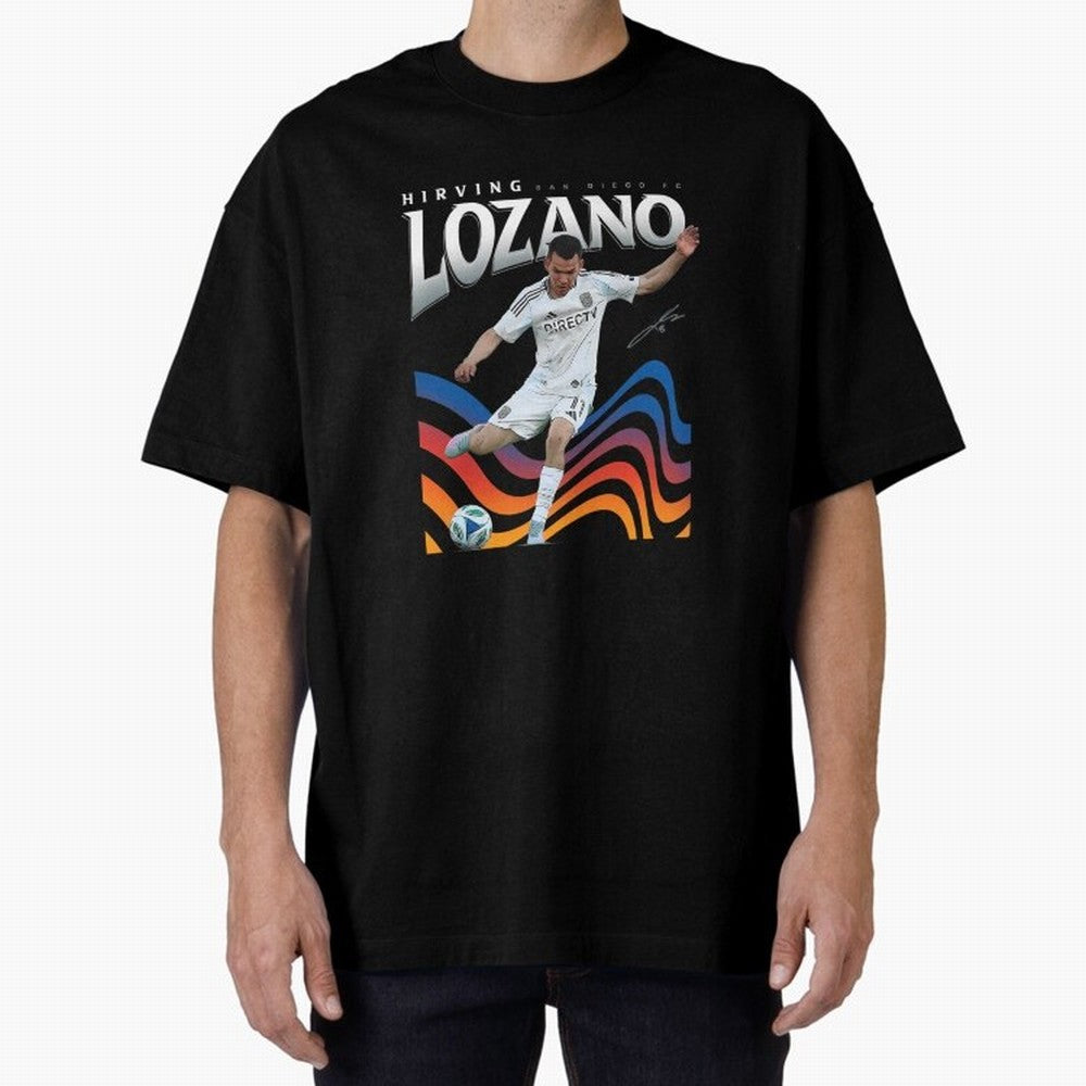 Hirving Lozano San Diego Oversized T-Shirt Follow Match Day Hype around FIFA World Cup 2026 Group Stage, Neymar, Haaland and Cristiano Ronaldo, Spain and Netherlands, Championship Spirit, Famous Goals, Roaring Crowds and International Football