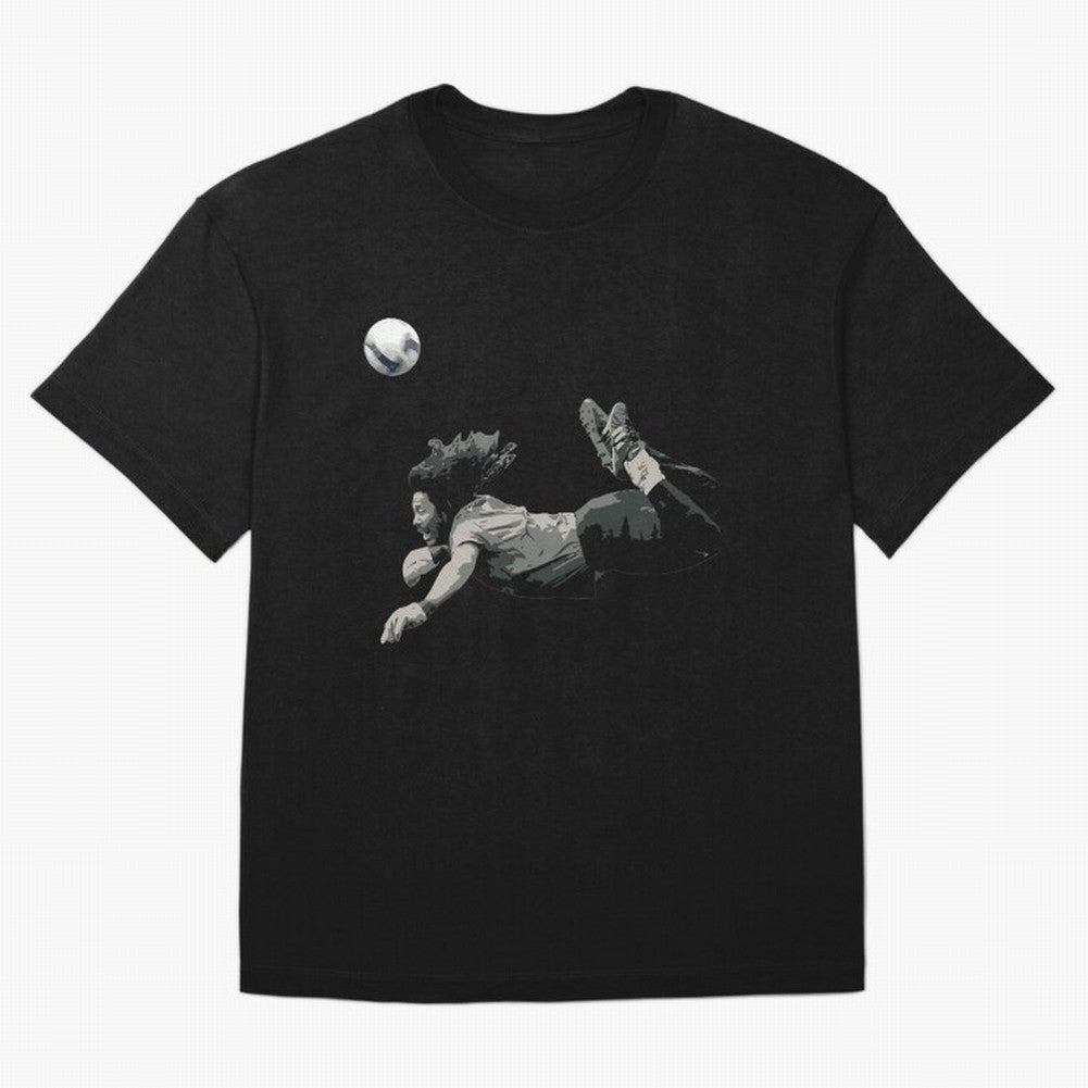 Rene Higuitas Scorpion Kick35 Oversized T-Shirt Represent Global Football Passion for FIFA World Cup 2026 Group Stage, Centered on Haaland, Portugal, Tournament Hype, Historic Matchups, Family Viewing Parties and Global Sports Pride; Ideal for Fans