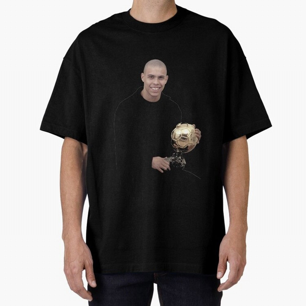 Ronaldo Iconic Ballon d¡¯Or Football Art Oversized T-Shirt Show Championship Spirit for Match Day Hype around FIFA World Cup 2026, Messi and Cristiano Ronaldo, Germany, Supporter Pride, Iconic Celebrations, Legendary Names and Global Match Day
