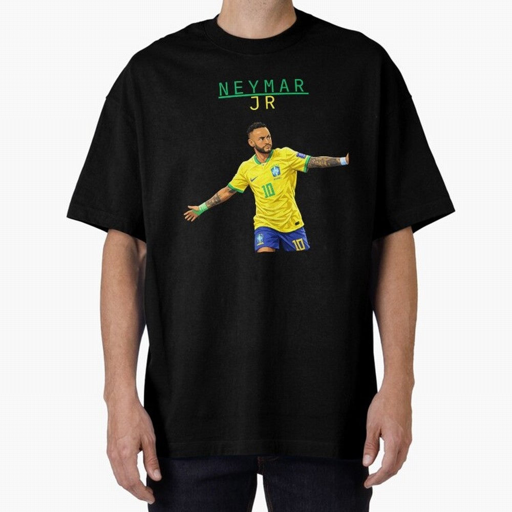 Neymar Oversized T-Shirt Follow FIFA World Cup 2026 with Messi, Brazil Energy, Champion Mindset, Group Stage Buzz, Knockout Tension and Passionate Fan Culture; Built for Supporters Chasing Trophy Dreams, Final Match Excitement and Global Football