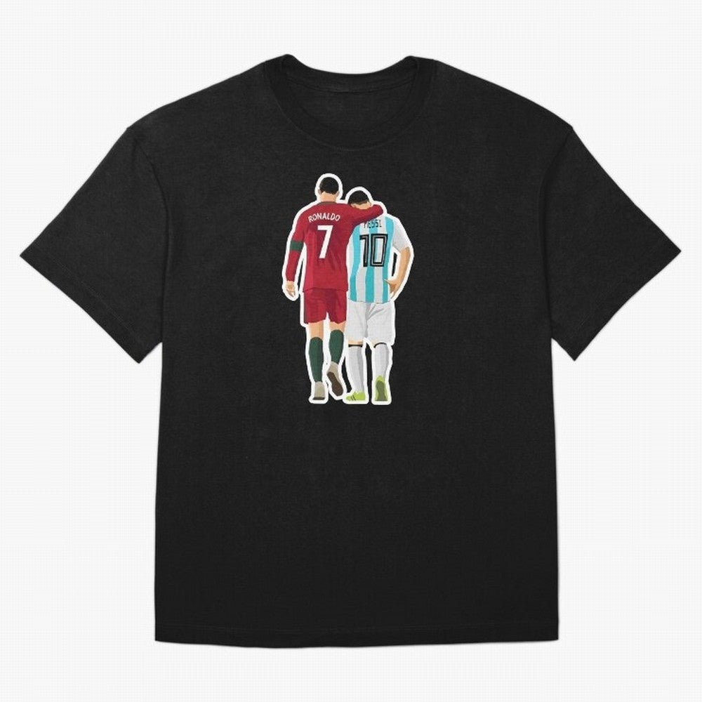 Ronaldo & Messi Oversized T-Shirt Honor FIFA World Cup 2026 Group Stage Driven by Messi and Cristiano Ronaldo, England Energy, Retro Football Energy, Iconic Rivalries, Trophy Chase Drama and Stadium Atmosphere; Ideal for Fans Who Follow Messi,