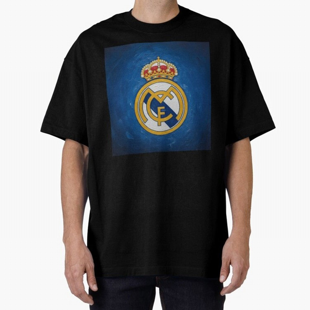 Real Madrid FC - Painting Oversized T-Shirt Bring Retro Soccer Energy to the FIFA World Cup 2026 USA Canada Mexico Journey through Mbappe and Neymar Highlights, England Pride, Tournament Hype, Historic Matchups, Family Viewing Parties and Global