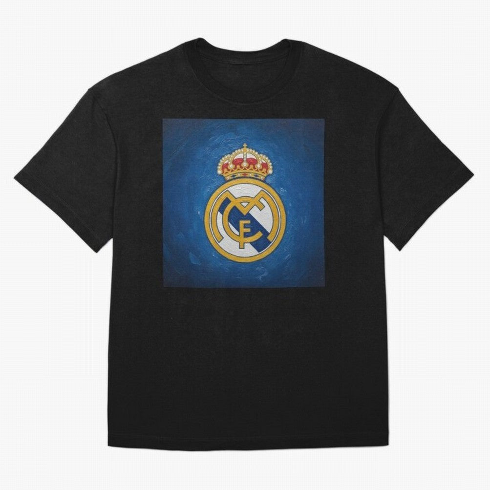 Real Madrid FC - Painting Oversized T-Shirt Bring Retro Soccer Energy to the FIFA World Cup 2026 USA Canada Mexico Journey through Mbappe and Neymar Highlights, England Pride, Tournament Hype, Historic Matchups, Family Viewing Parties and Global