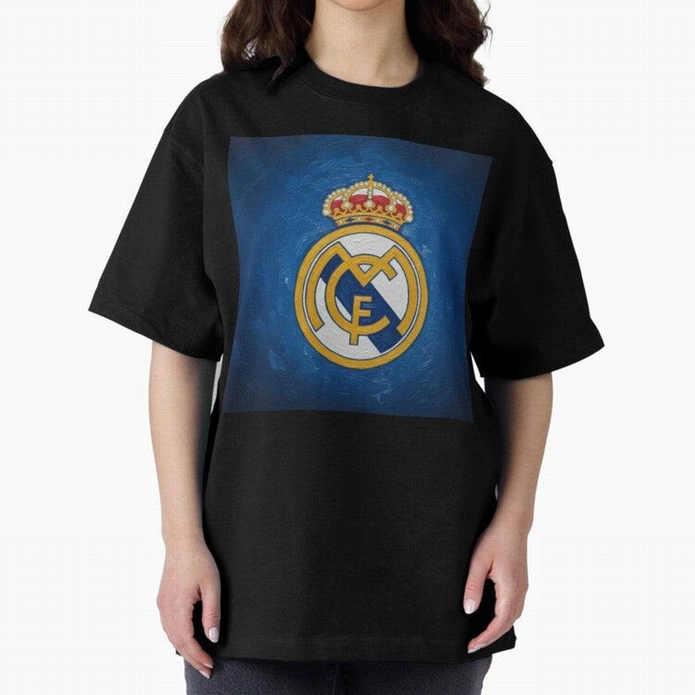 Real Madrid FC - Painting Oversized T-Shirt Bring Retro Soccer Energy to the FIFA World Cup 2026 USA Canada Mexico Journey through Mbappe and Neymar Highlights, England Pride, Tournament Hype, Historic Matchups, Family Viewing Parties and Global