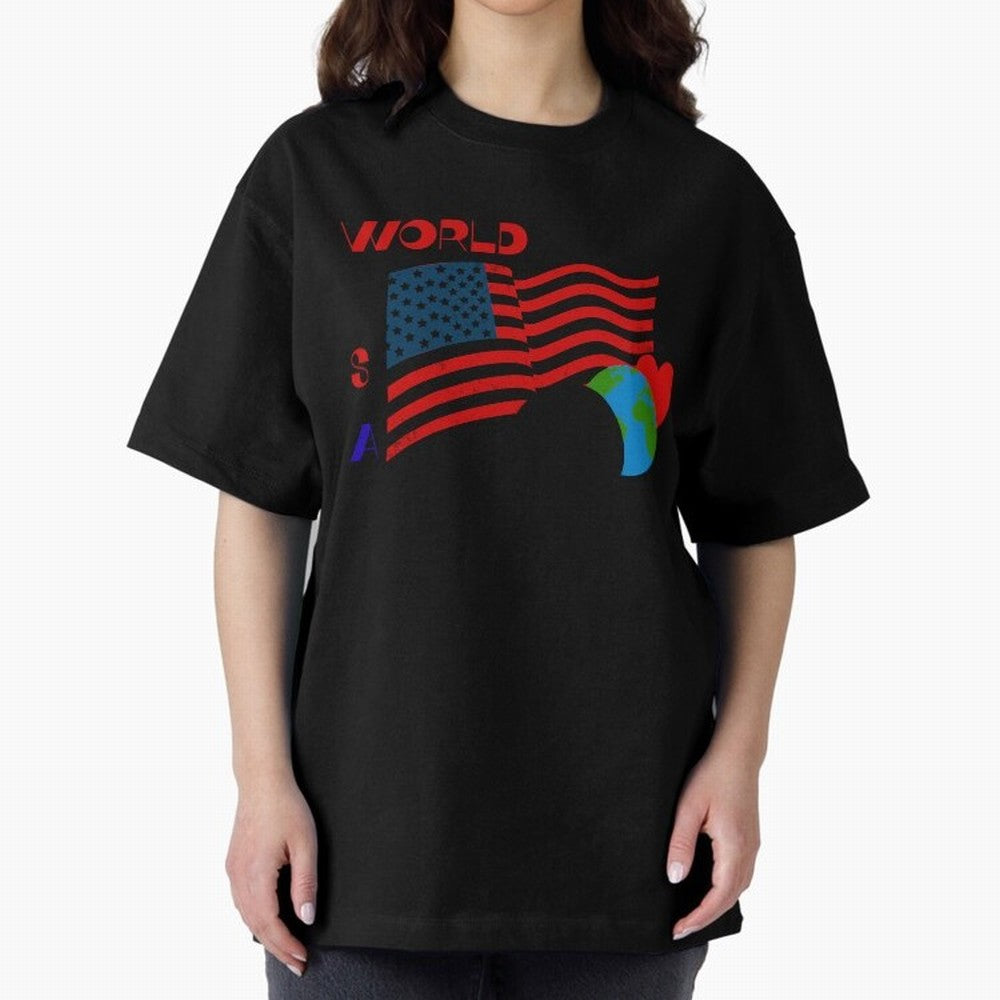 World cup 26 Oversized T-Shirt Step into FIFA World Cup 2026 Group Stage for Fans of CR7 and Messi and Brazil, Bringing Fan Favorite Moments, National Team Passion, Big Match Drama and Soccer History; Ideal for Passionate Fans Who Love Underdog