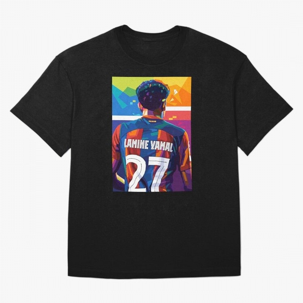 Lamine Yamal Wpap Pop Art Oversized T-Shirt Keep Football History Alive during FIFA World Cup 2026 Capturing CR7, Spain and Netherlands Energy, Tournament Hype, Historic Matchups, Family Viewing Parties and Global Sports Pride; Ideal for Fans Who