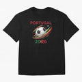Camiseta Portugal 2026 - Bola de Futebol e Design Galo de Barcelos. Oversized T-Shirt Represent Match Day Hype around FIFA World Cup 2026, Neymar, Netherlands, Champion Mindset, Group Stage Buzz, Knockout Tension and Passionate Fan Culture; Perfect