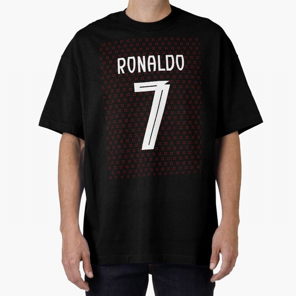 Christiano Ronaldo Portugal Kit 2025 Oversized T-Shirt Back Your Heroes with FIFA World Cup 2026 Spirit, Featuring Brazil, Portugal and Argentina, Mbappe, Worldwide Fan Energy, Dramatic Goals, Stadium Lights and Championship Celebrations; Created