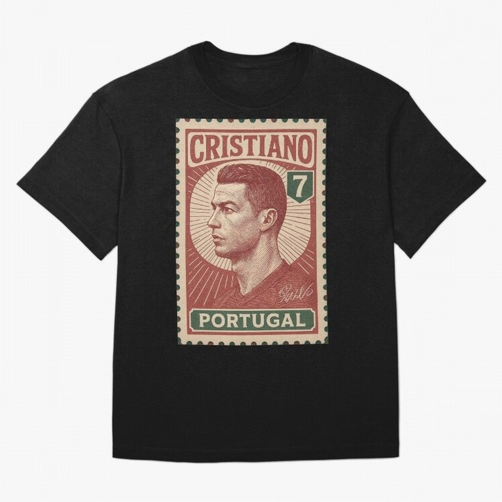 Vintage Portuguese Football Legend No.7 Poster, sticker ¨C Retro Soccer Icon Art for Fans of Manchester, Madrid & Juventus Oversized T-Shirt Celebrate Unforgettable Nights in FIFA World Cup 2026 Spirit, Centered on France, CR7, Championship Spirit,