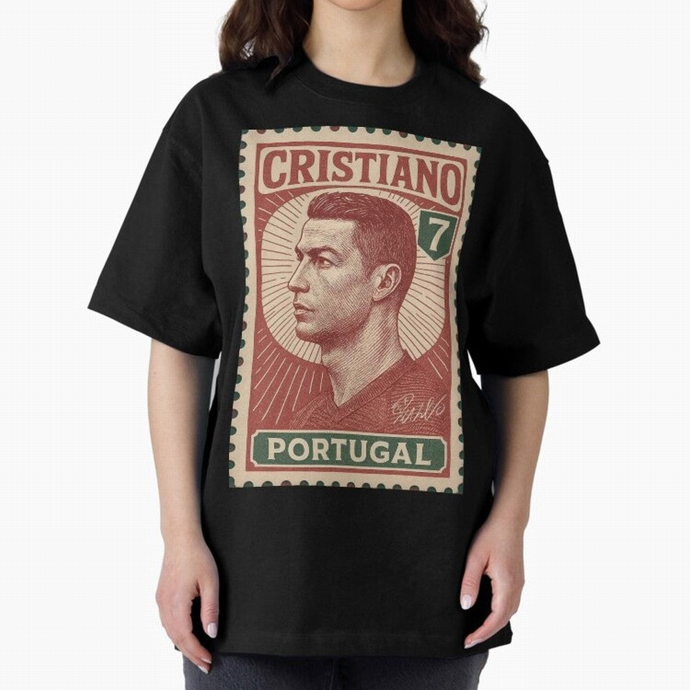 Vintage Portuguese Football Legend No.7 Poster, sticker ¨C Retro Soccer Icon Art for Fans of Manchester, Madrid & Juventus Oversized T-Shirt Celebrate Unforgettable Nights in FIFA World Cup 2026 Spirit, Centered on France, CR7, Championship Spirit,