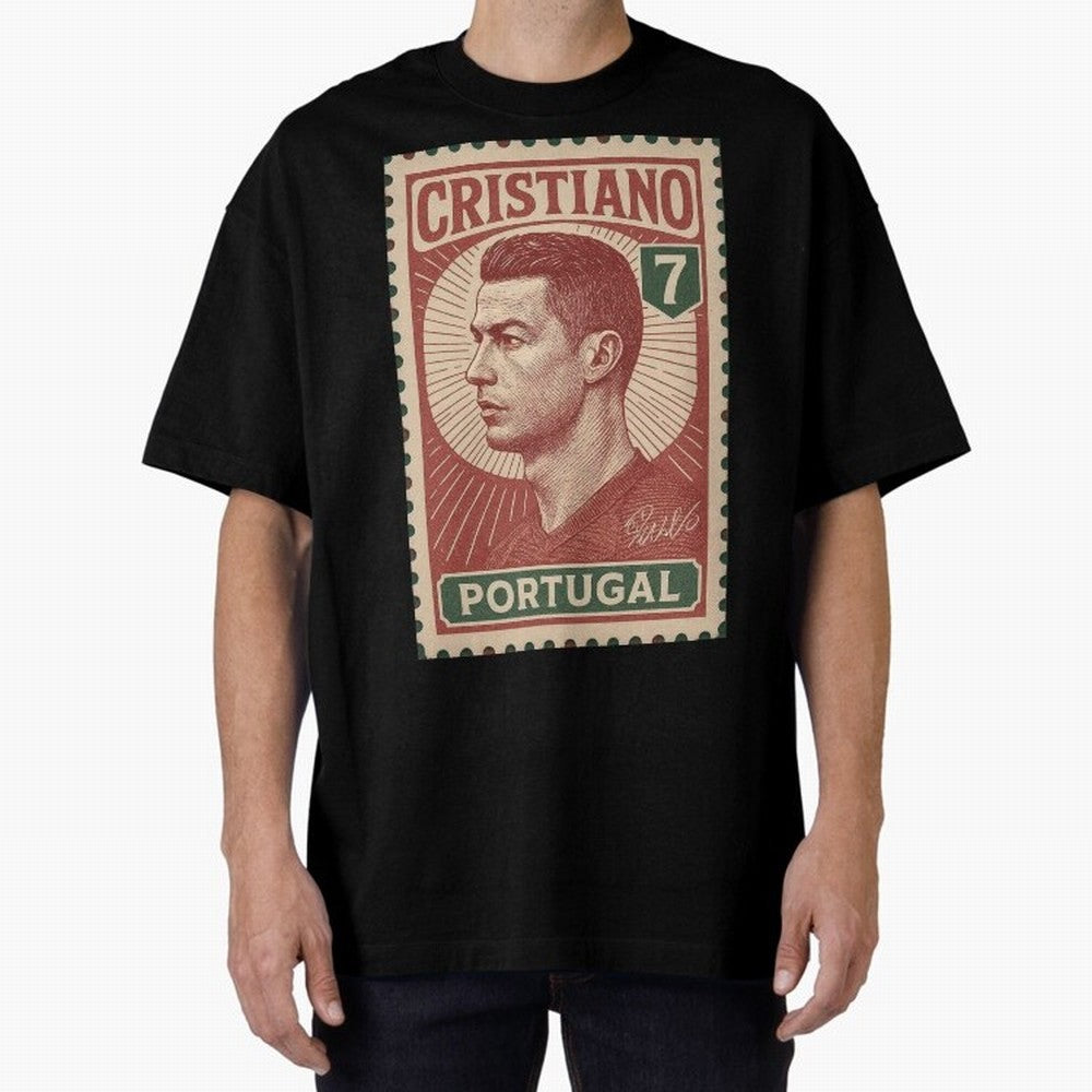 Vintage Portuguese Football Legend No.7 Poster, sticker ¨C Retro Soccer Icon Art for Fans of Manchester, Madrid & Juventus Oversized T-Shirt Celebrate Unforgettable Nights in FIFA World Cup 2026 Spirit, Centered on France, CR7, Championship Spirit,
