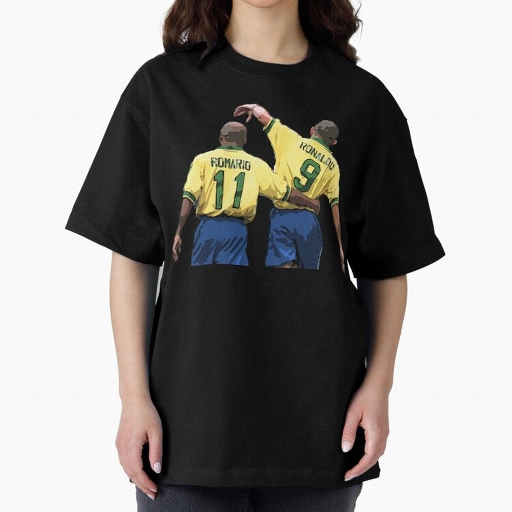 Romario & Ronaldo Oversized T-Shirt Carry the Dream of the FIFA World Cup 2026 USA Canada Mexico Journey through Cristiano Ronaldo Highlights, Argentina and Brazil Pride, Worldwide Fan Energy, Dramatic Goals, Stadium Lights and Championship